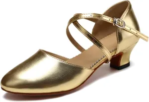 SWDZM Womens Ballroom Dance Shoes Closed Toe Latin Salsa Tango Social Practice Dance Shoes