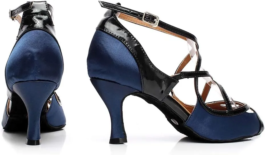 SWDZM Women's Latin Dance Shoes Ballroom Salsa Tango Performance Dance Shoes,Model-QJW6132