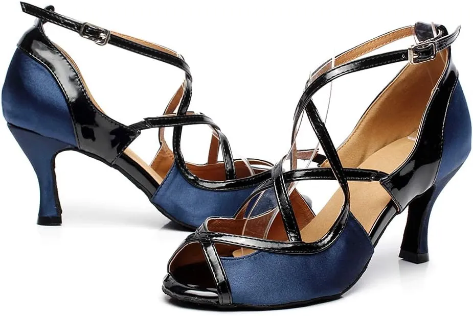 SWDZM Women's Latin Dance Shoes Ballroom Salsa Tango Performance Dance Shoes,Model-QJW6132