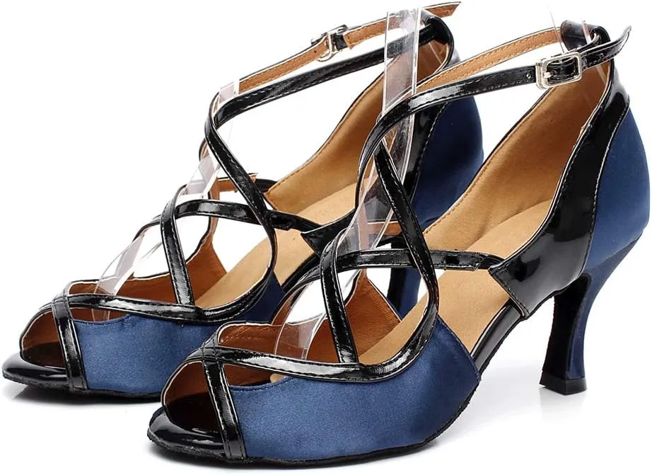 SWDZM Women's Latin Dance Shoes Ballroom Salsa Tango Performance Dance Shoes,Model-QJW6132
