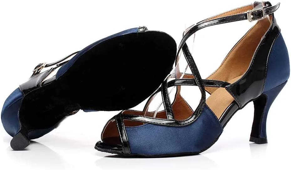 SWDZM Women's Latin Dance Shoes Ballroom Salsa Tango Performance Dance Shoes,Model-QJW6132