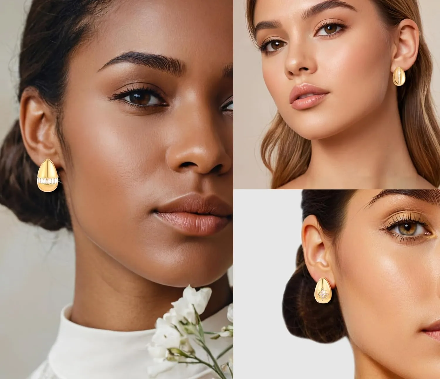  Tear Drop Earrings Jewelry, Teardrop Earrings for Women, Bottega Drop Earrings, Rainbow earrings,Hypoallergenic Earrings,Hoop Earring for Women,Cute Green Flower Earrings,Jewelry for Women