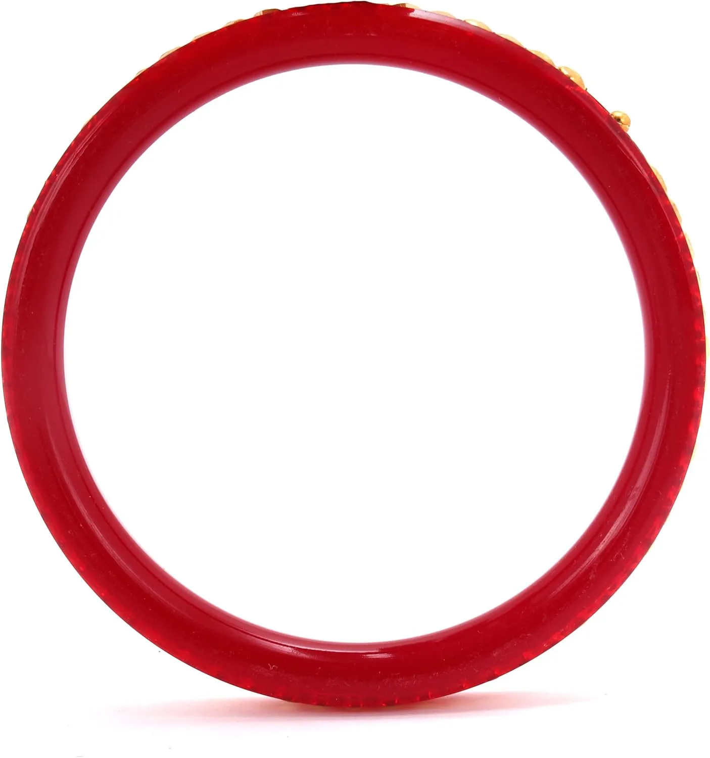 Tollywood Designer Women's Gold Plated Red Pea Pod Matar Pola Bangles Set of 4 Gift For Her Handcrafted Jewelry Indian Bangle Bracelets Kangan