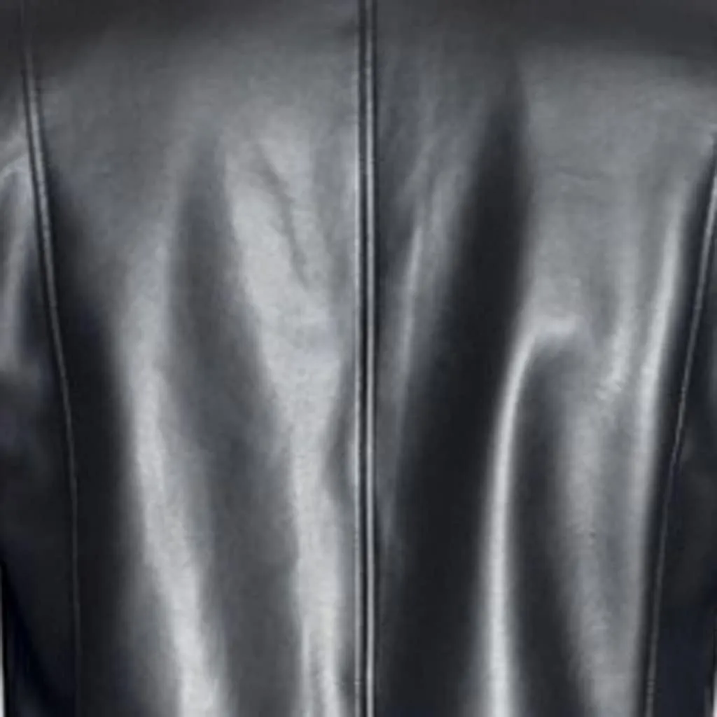 tuduoms Mens Leather Vintage Long Coat Full Length Black Classic Leather Long Coat Steampunk Gothic Jacket Trench Overcoat