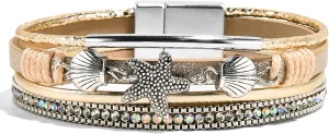 VIBILIA Boho Leather Wrap Bracelets for Women Multi-Layer Bracelets with Strong Clasp Jewelry for Women