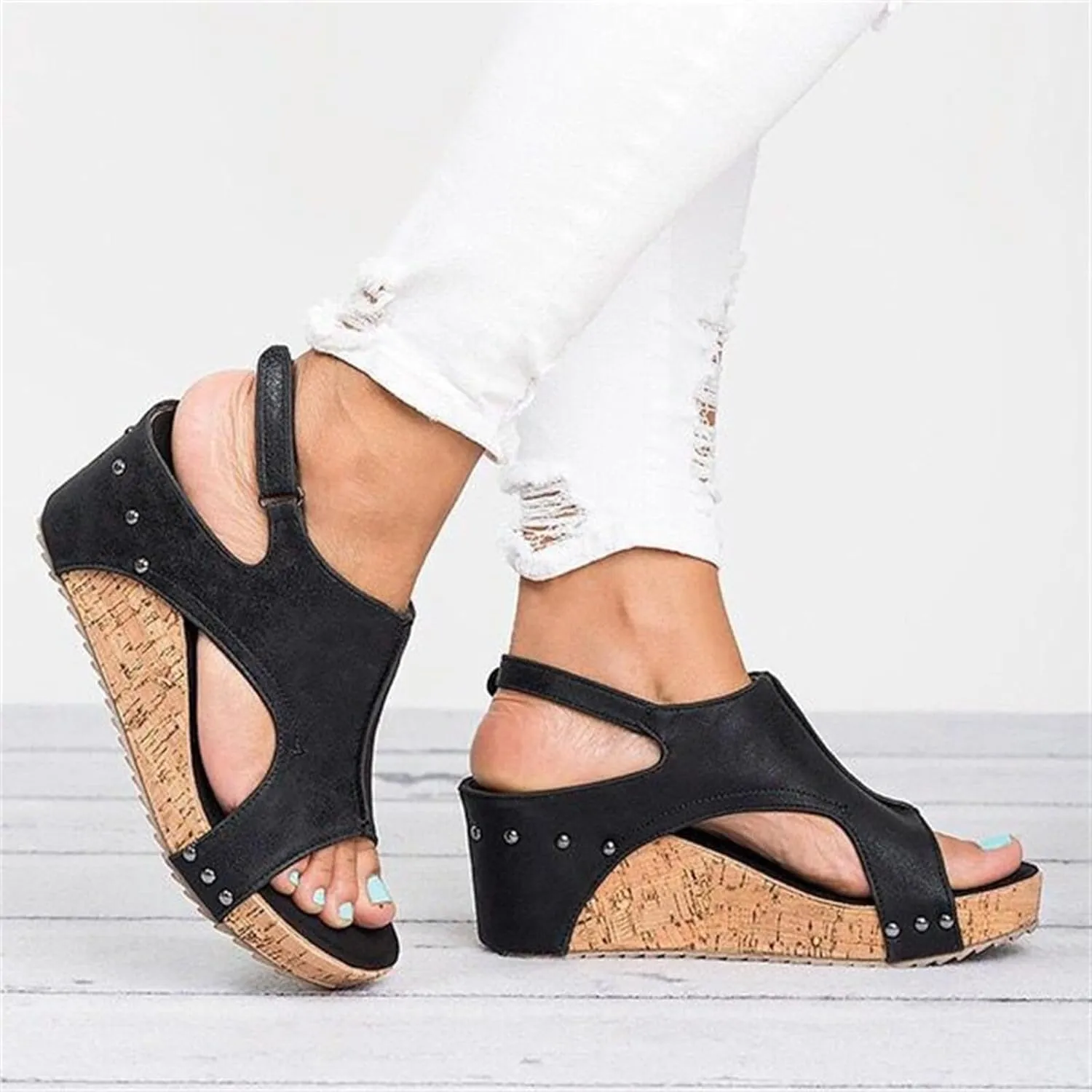 Wedge Sandals For Women Comfortable Dressy Open Toe Ankle Strap Casual Flatform Platform Sandals Slip on Summer Dress Shoes