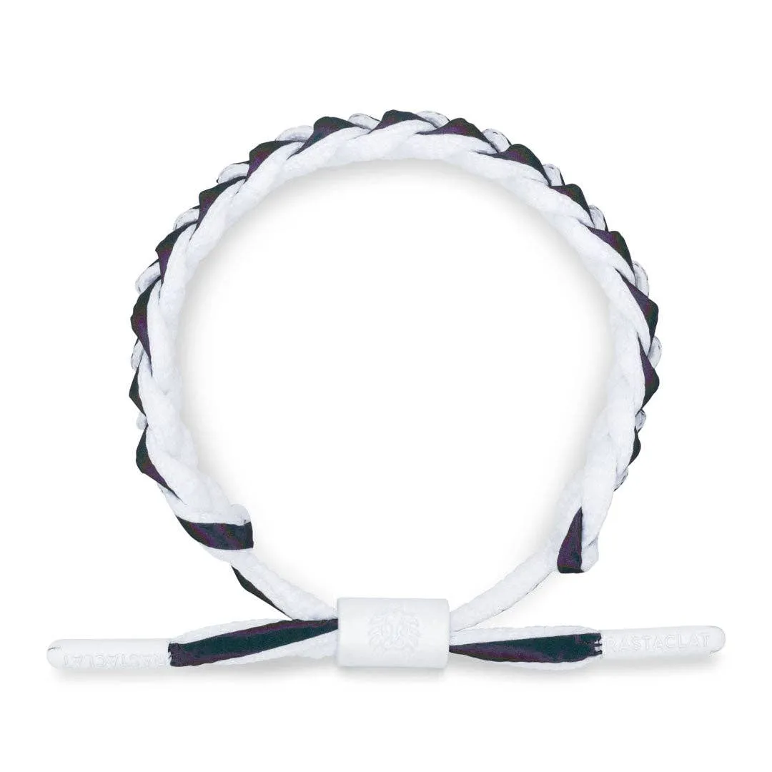 White / 3m Braided Bracelet: Aurora Medium/Large