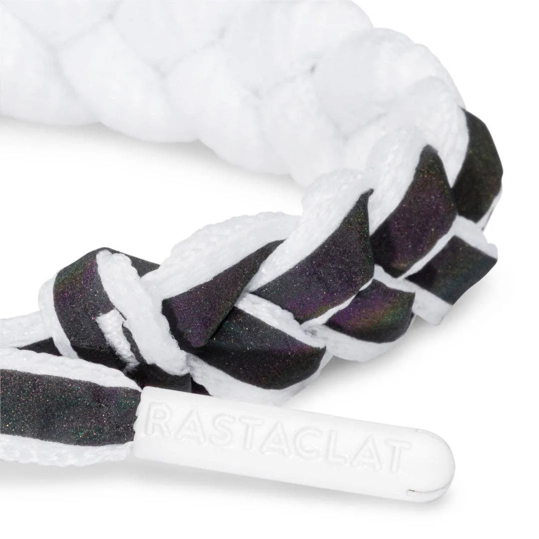 White / 3m Braided Bracelet: Aurora Medium/Large