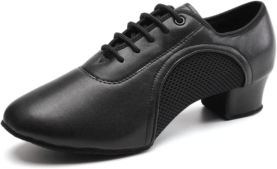 Women Closed Toe Latin Practice Dance Shoes Lace-up Ballroom Salsa Tango Performance Dance Shoes,Model 2801