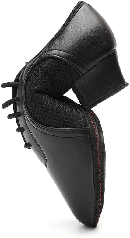 Women Closed Toe Latin Practice Dance Shoes Lace-up Ballroom Salsa Tango Performance Dance Shoes,Model 2801