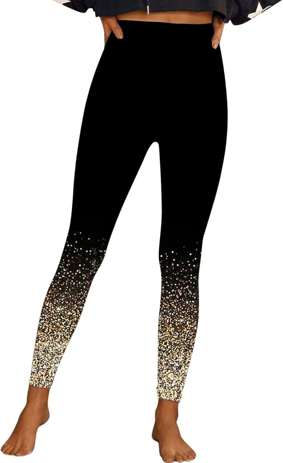 Women High Waist Sports Leggings Long Print Trousers Tights Yoga Pants Stretch Training Trousers Yoga Pant with Mesh