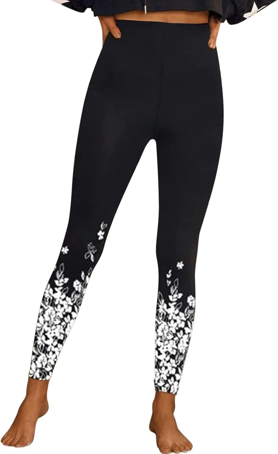 Women High Waist Sports Leggings Long Print Trousers Tights Yoga Pants Stretch Training Trousers Yoga Pant with Mesh