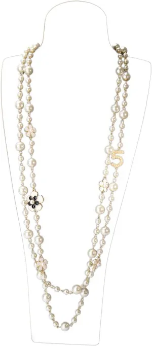Women Long Pendants Layered Imitation Pearl Necklace