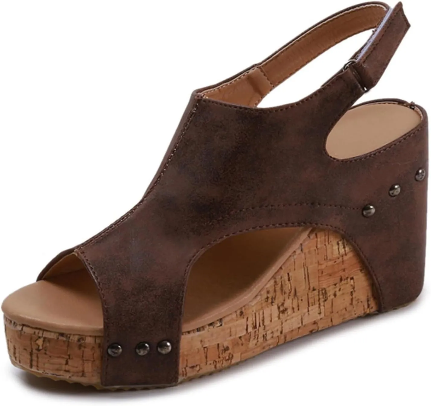 Women Sandals Comfortable Dressy Wedge Platform Sandals Slip on Bohemia Flatform Open Toe Ankle Strap Summer Dress Shoes