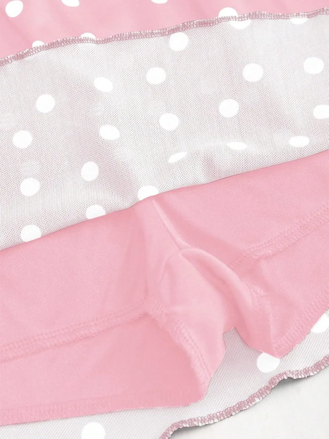 Women Y2k Cute Polka Dot Mesh A-Line Mini Skirt Vintage Low Rise Dots Printed Flowy Short Skort Summer Skirts