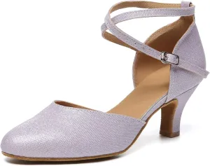 Women's Ballroom Dance Shoes Closed Toe Latin Salsa Tango Batchata Character Dancing Shoes
