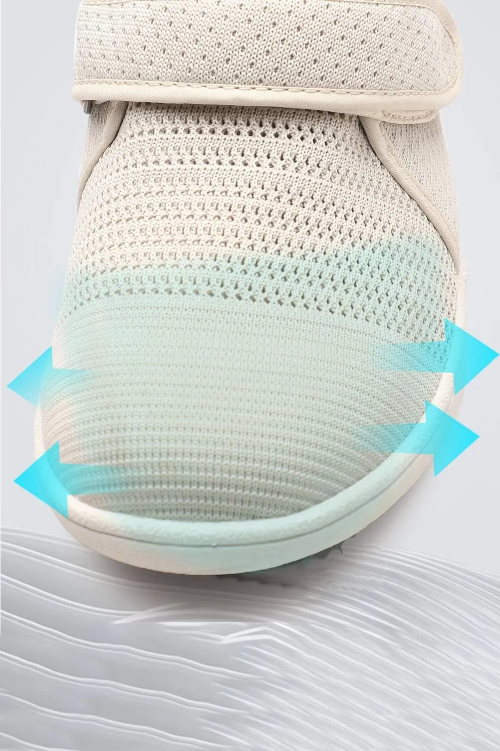 Women's Diabetic Shoes for Women Casual Adjustable Walking Shoes Wide Shoes for Elderly Swollen Feet Non-Slip Air Cushion Bottom Fattening and Widening