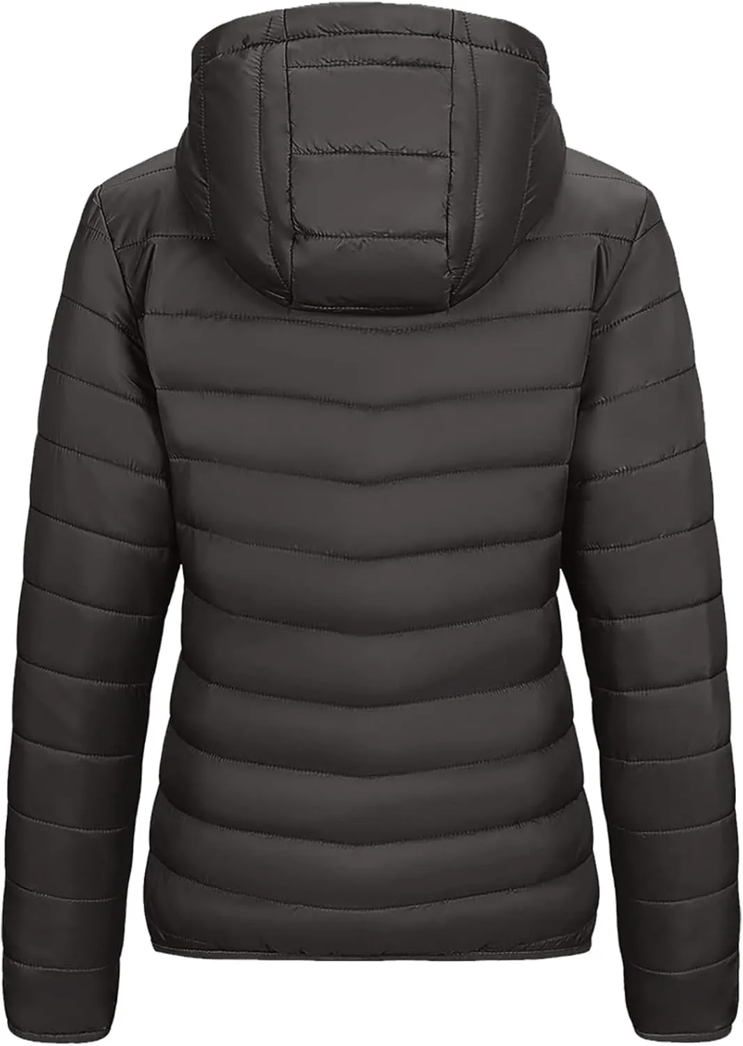 Women's Down Jacket Winter Warm Snow Coat Fashion Solid Color Long Sleeves Zipper Lightweight Cotton Parkas Jacket