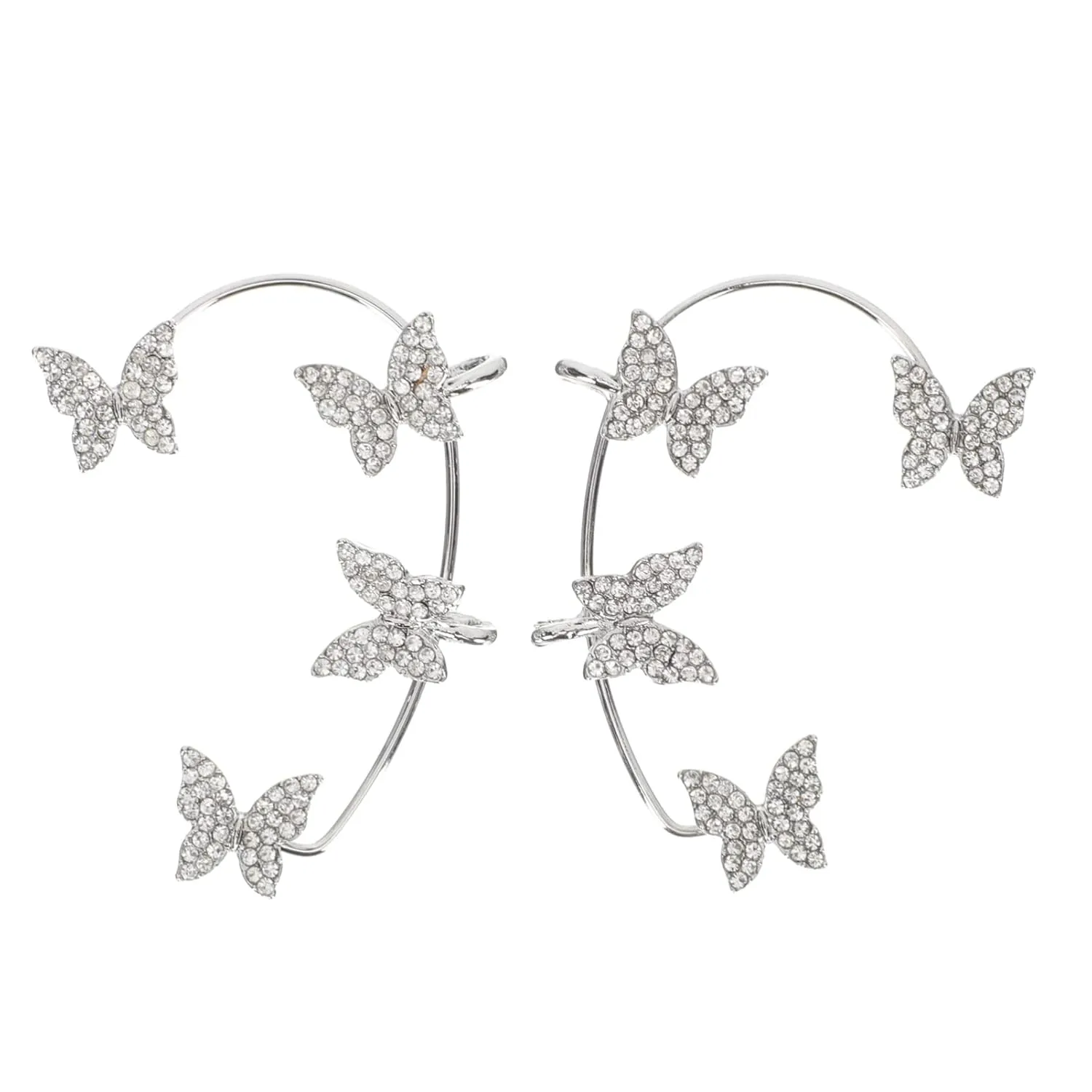 Womens Earrings Rhinestone Dangle Earrings 1 Pair Ear Cuff Earrings for Women Zircon Ear Wrap Earrings Non Piercing Zircon Ear Wrap Womens Earrings Helix Earrings