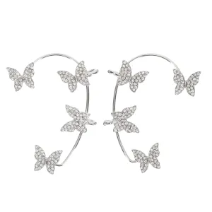 Womens Earrings Rhinestone Dangle Earrings 1 Pair Ear Cuff Earrings for Women Zircon Ear Wrap Earrings Non Piercing Zircon Ear Wrap Womens Earrings Helix Earrings