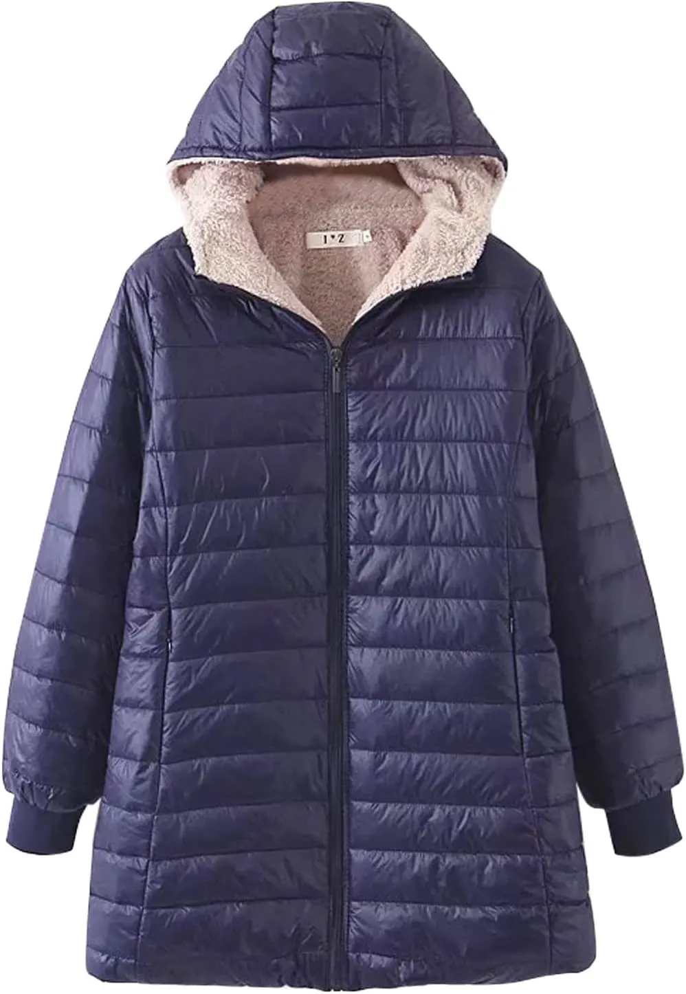 Womens Fleece Sherp_a Lined Winter Jackets Shaggy Long Sleeve Full Zipper Coats Warm Winter Going Out Outerwear