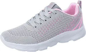 Women's Lightweight Walking Sneakers Breathable Tennis Athletic Running Shoes Fashion Non Slip Sport Shoes