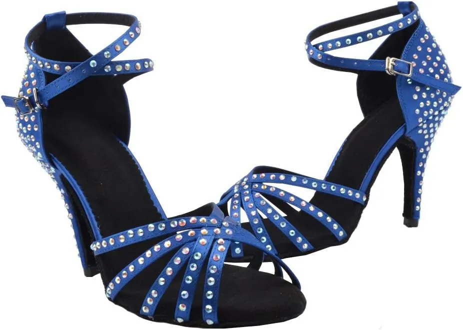 Women's Rhinestone Ballroom Dance Shoes Latin Performance Wedding Shoes For 1920s Party Shoes