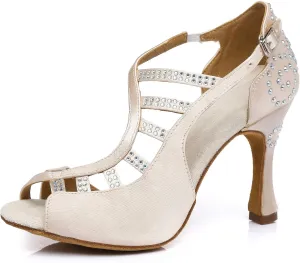 Women's Rhinestone Ballroom Dance Shoes Latin Performance Wedding Shoes For 1920s Party Shoes