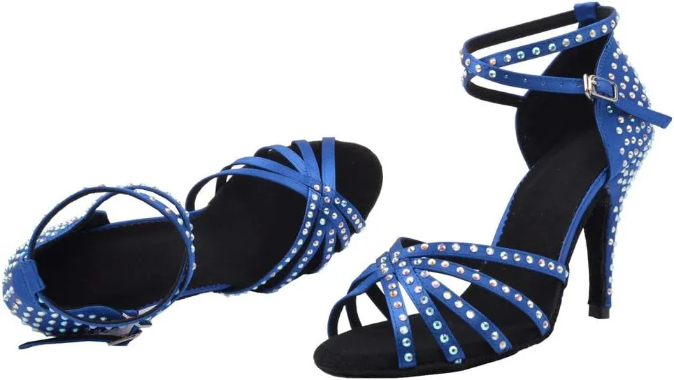 Women's Rhinestone Ballroom Dance Shoes Latin Performance Wedding Shoes For 1920s Party Shoes