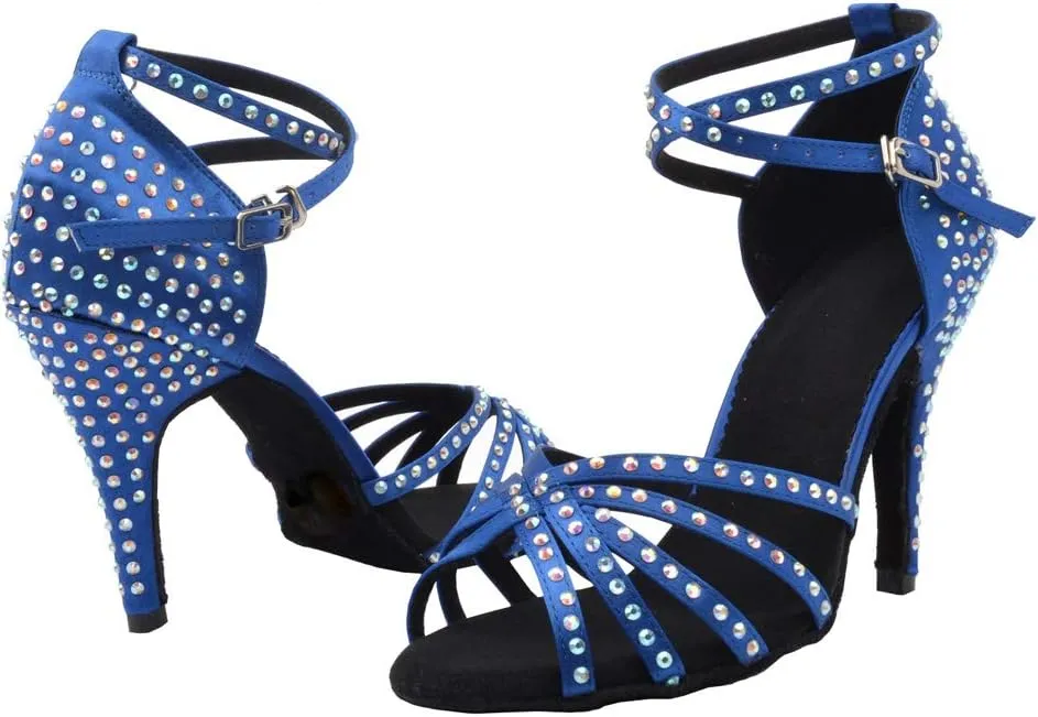 Women's Rhinestone Ballroom Dance Shoes Latin Performance Wedding Shoes For 1920s Party Shoes