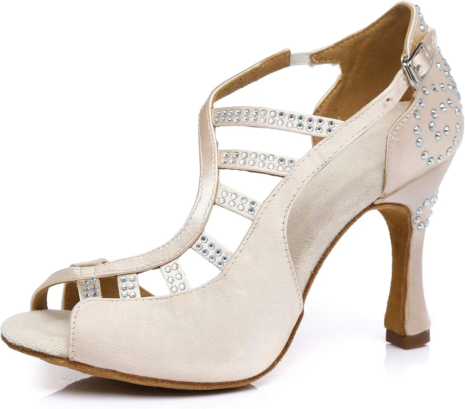 Women's Rhinestone Ballroom Dance Shoes Latin Performance Wedding Shoes For 1920s Party Shoes