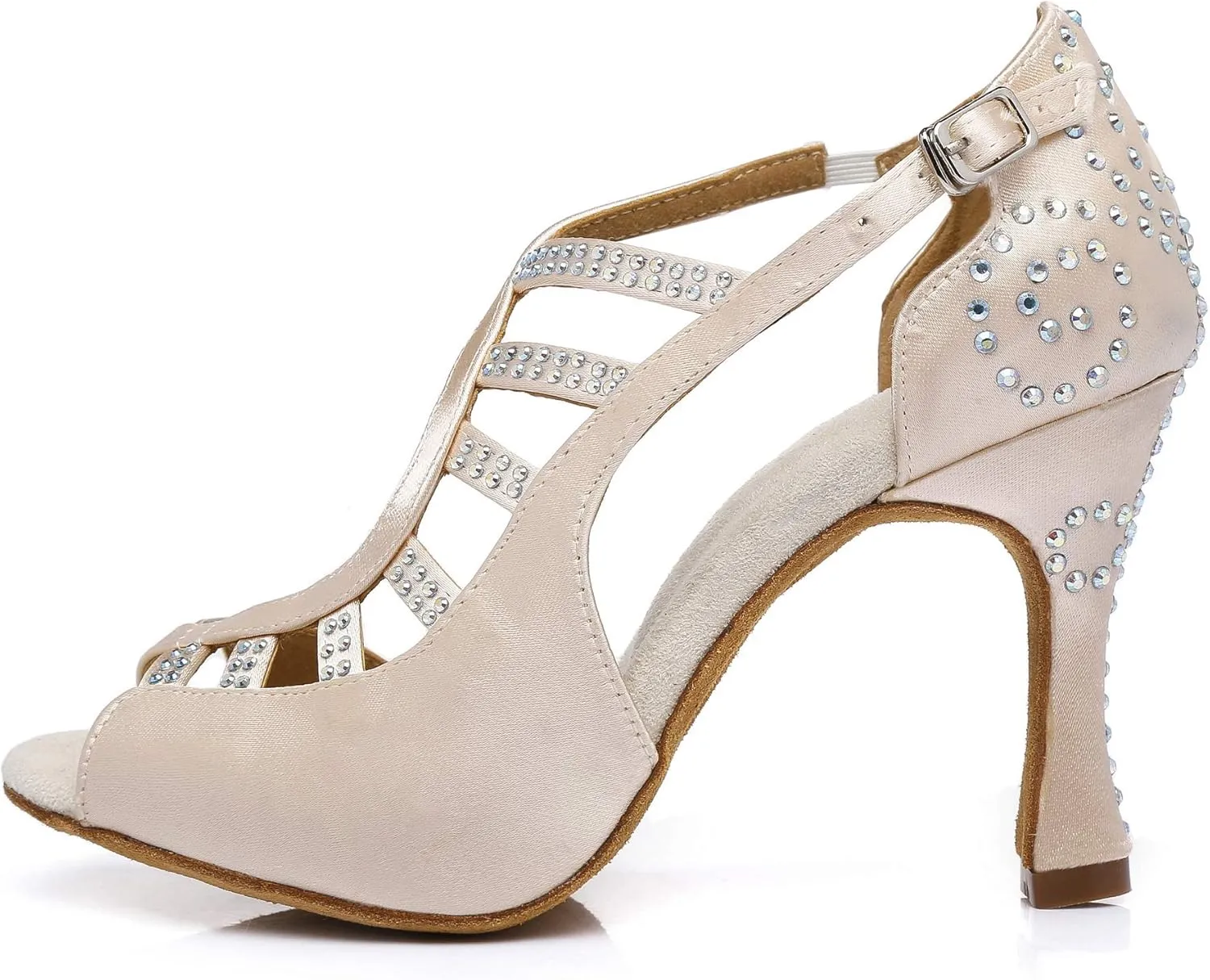 Women's Rhinestone Ballroom Dance Shoes Latin Performance Wedding Shoes For 1920s Party Shoes