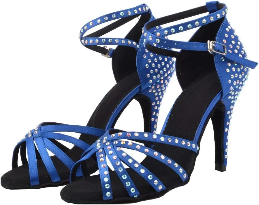 Women's Rhinestone Ballroom Dance Shoes Latin Performance Wedding Shoes For 1920s Party Shoes