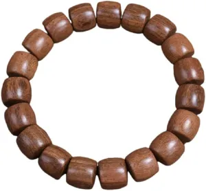 Wooden Beaded Bracelet Natural for Men and Women Lightweight Stretch Bracelet