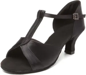 YKXLM Latin Ballroom Dance Shoes Women Salsa Tango Performance T-Strap Bachata Dancing Shoes